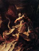 Salvator Rosa Jason Charming the Dragon oil painting